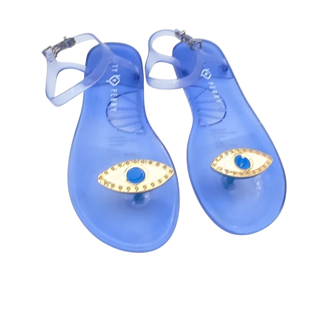 Katy Perry The Geli Blue Evil Eye Jelly Sandals 34KP0070 Womens 7 EU 37 H4